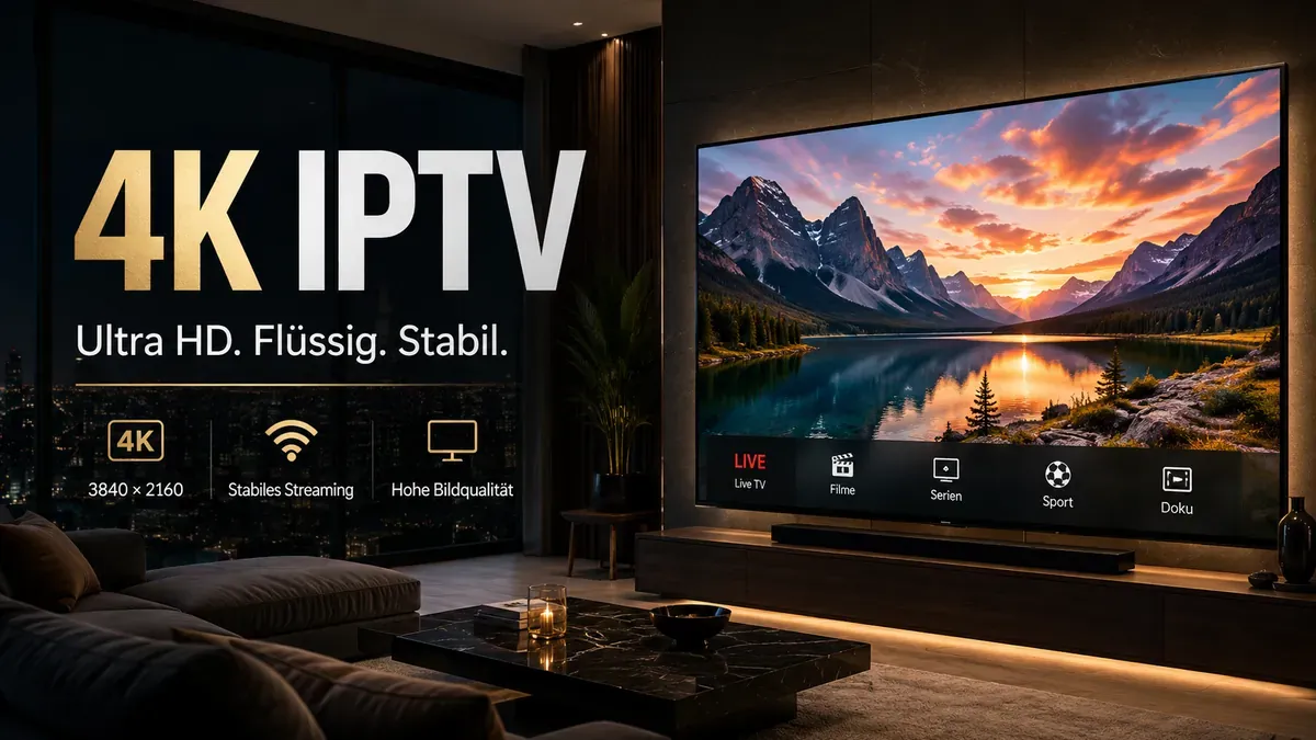 4K IPTV Wiedergabe auf einem Ultra-HD-Fernseher
