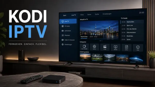 Kodi IPTV Einrichtung mit PVR IPTV Simple Client auf einem Fernseher