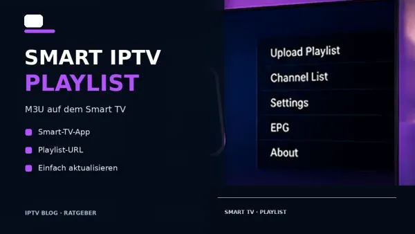 Smart IPTV Playlist auf einem Smart TV mit M3U Senderliste