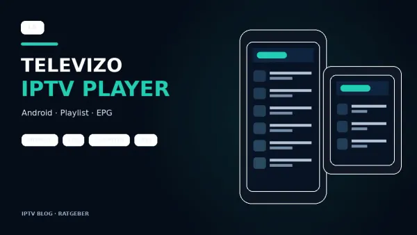 Televizo IPTV Player auf einem Android Smartphone und TV-Gerät
