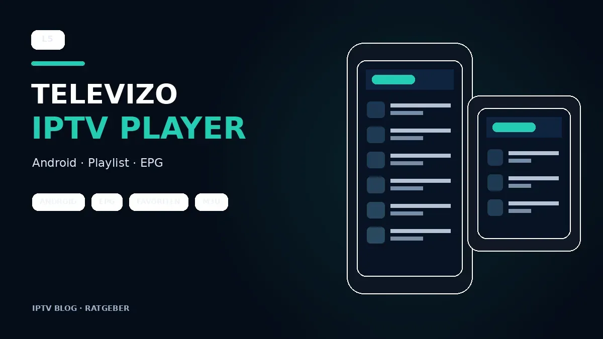 Televizo IPTV Player auf einem Android Smartphone und TV-Gerät